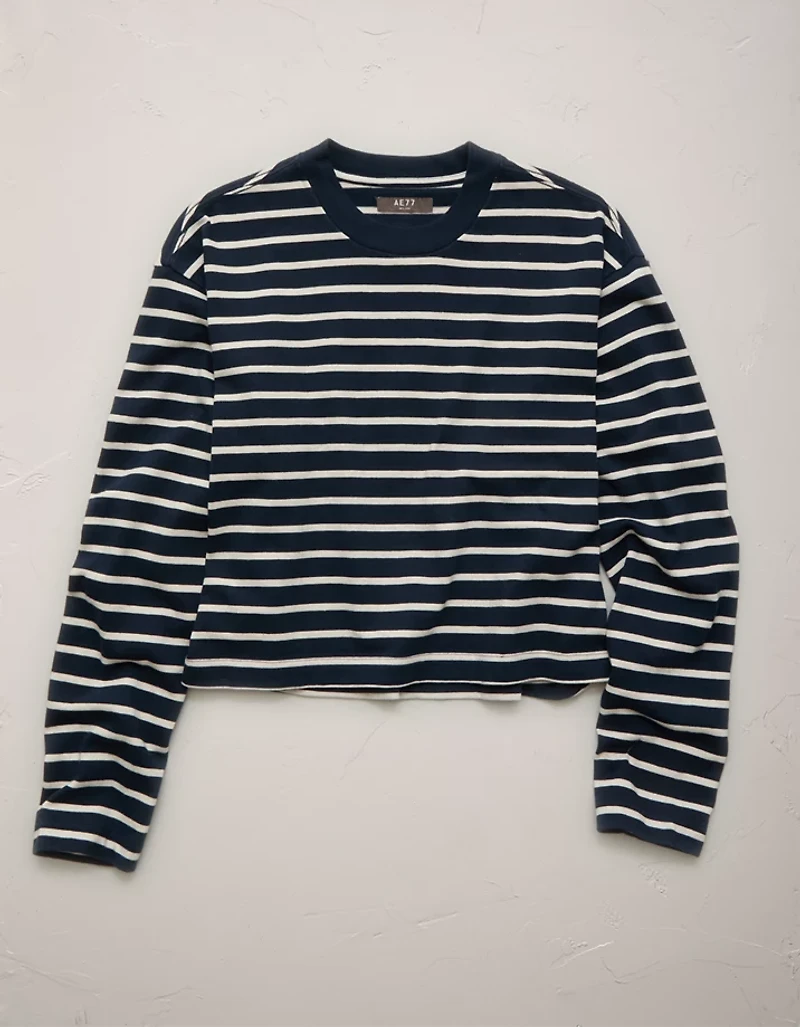 T-shirt court droit à manches longues haut de gamme AE77