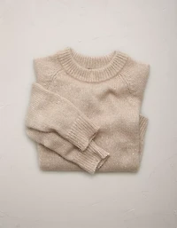 AE77 Sparkle Shrunken Crew Neck Sweater