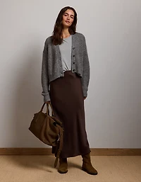 AE77 Shaker Stitch Cardigan Sweater