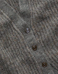 AE77 Shaker Stitch Cardigan Sweater