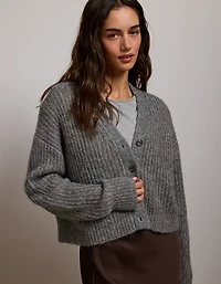 AE77 Shaker Stitch Cardigan Sweater