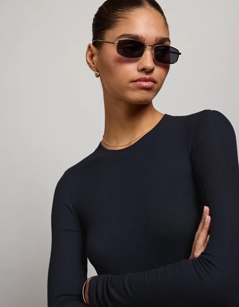 T-shirt côtelé à manches longues AE77