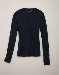 T-shirt côtelé à manches longues AE77