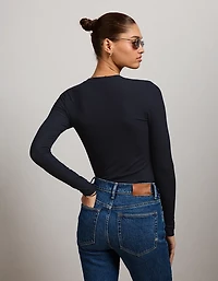 T-shirt côtelé à manches longues AE77