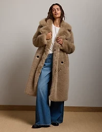 AE77 Oversized Faux Fur Coat