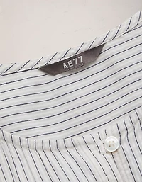 AE77 Balloon-Sleeve Button-Up Shirt