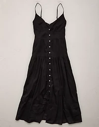 AE77 Strappy Button-Up Maxi Dress