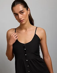 AE77 Strappy Button-Up Maxi Dress