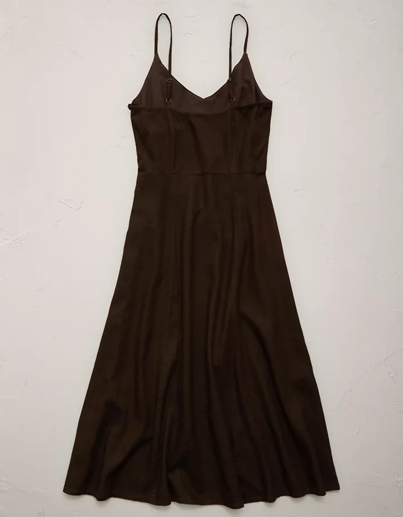 Robe à bretelles en mélange de lin AE77