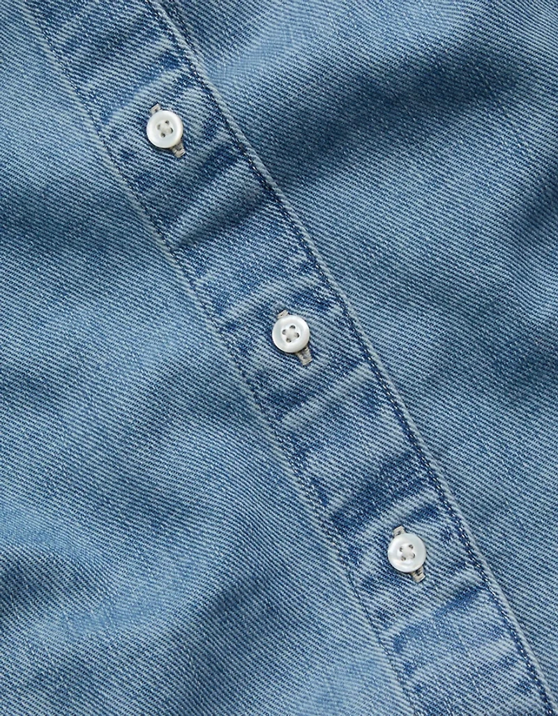 AE77 Puff-Sleeve Denim Shirt