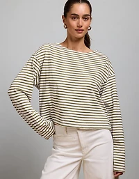 AE77 Long-Sleeve Boatneck Shirt