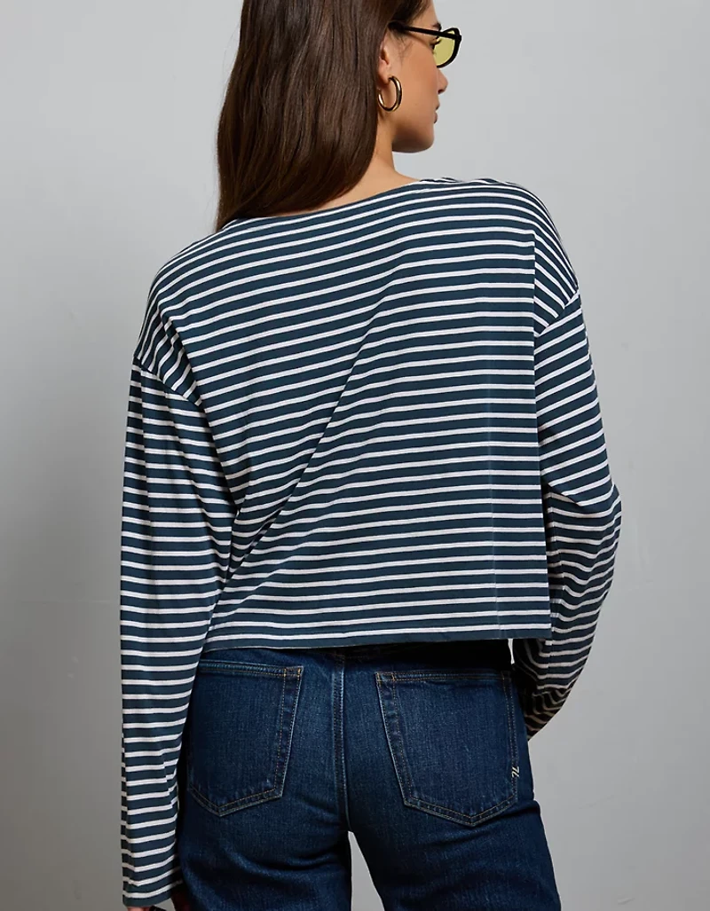 Chandail à col bateau et manches longues AE77