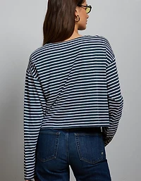 Chandail à col bateau et manches longues AE77