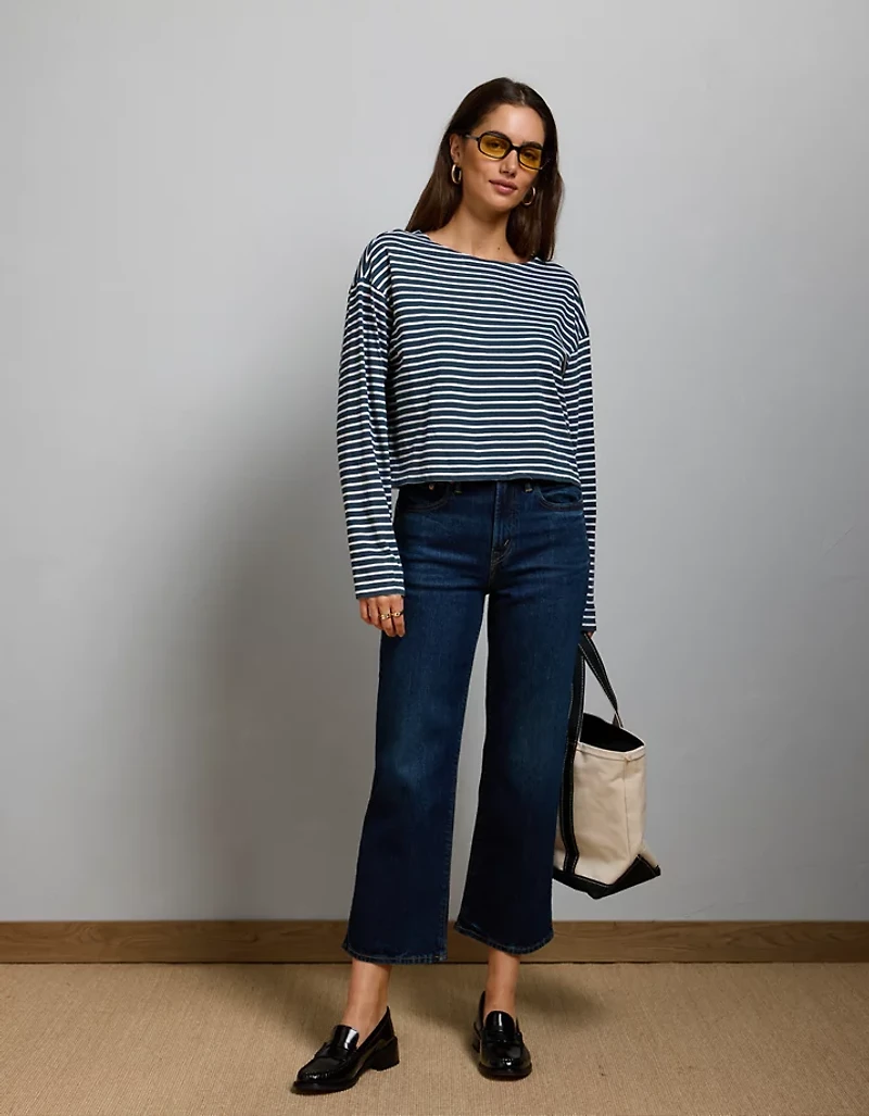 AE77 Long-Sleeve Boatneck Shirt