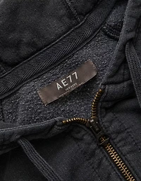 AE77 Cropped Zip-Up Hoodie