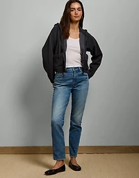 AE77 Cropped Zip-Up Hoodie