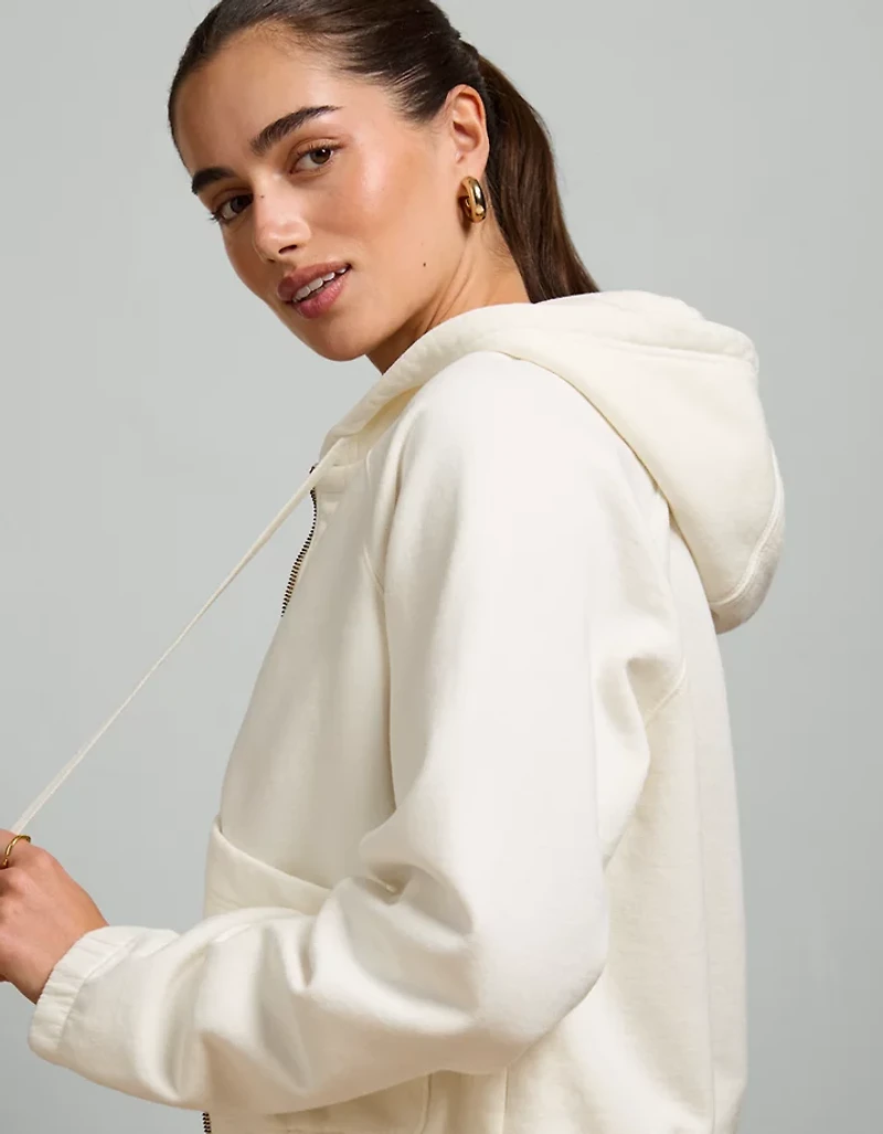 AE77 Cropped Zip-Up Hoodie
