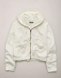 AE77 Cropped Zip-Up Hoodie