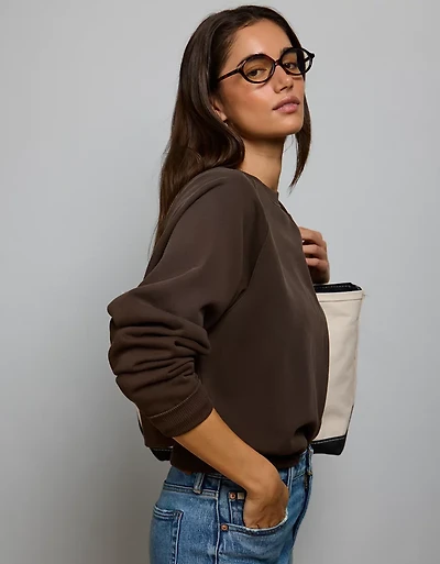 AE77 Lightweight Terry Fleece Raglan Sweatshirt