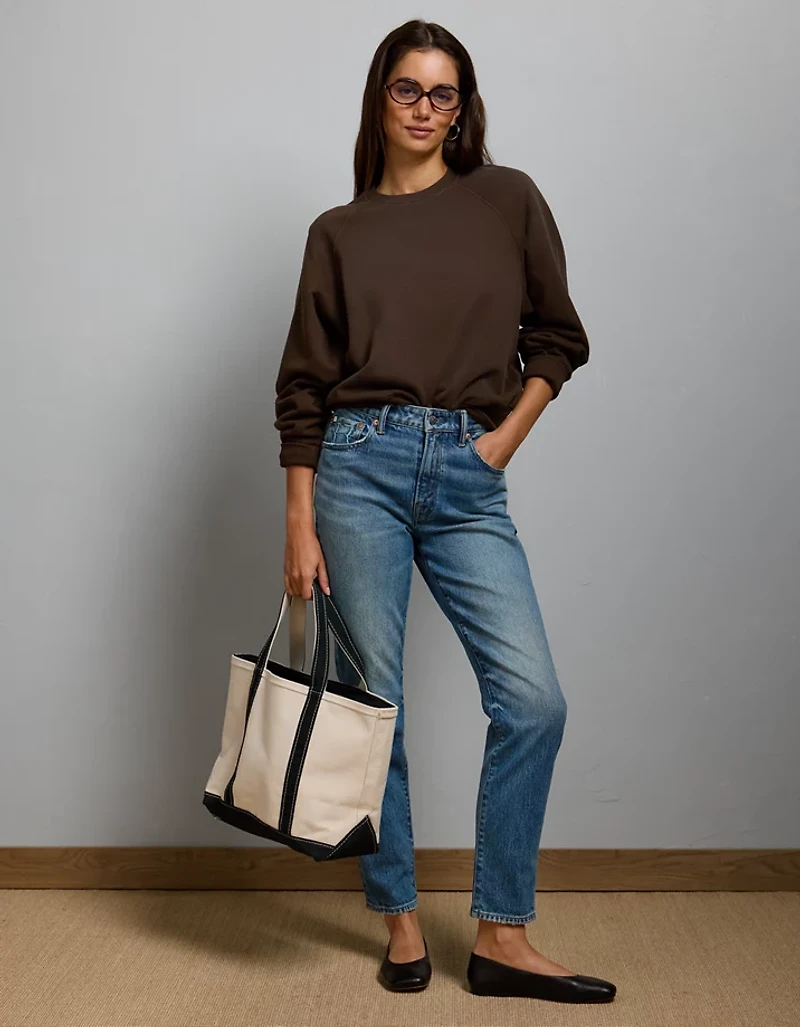 AE77 Lightweight Terry Fleece Raglan Sweatshirt