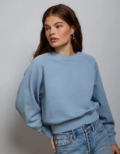 Chandail raglan léger en tissu éponge AE77