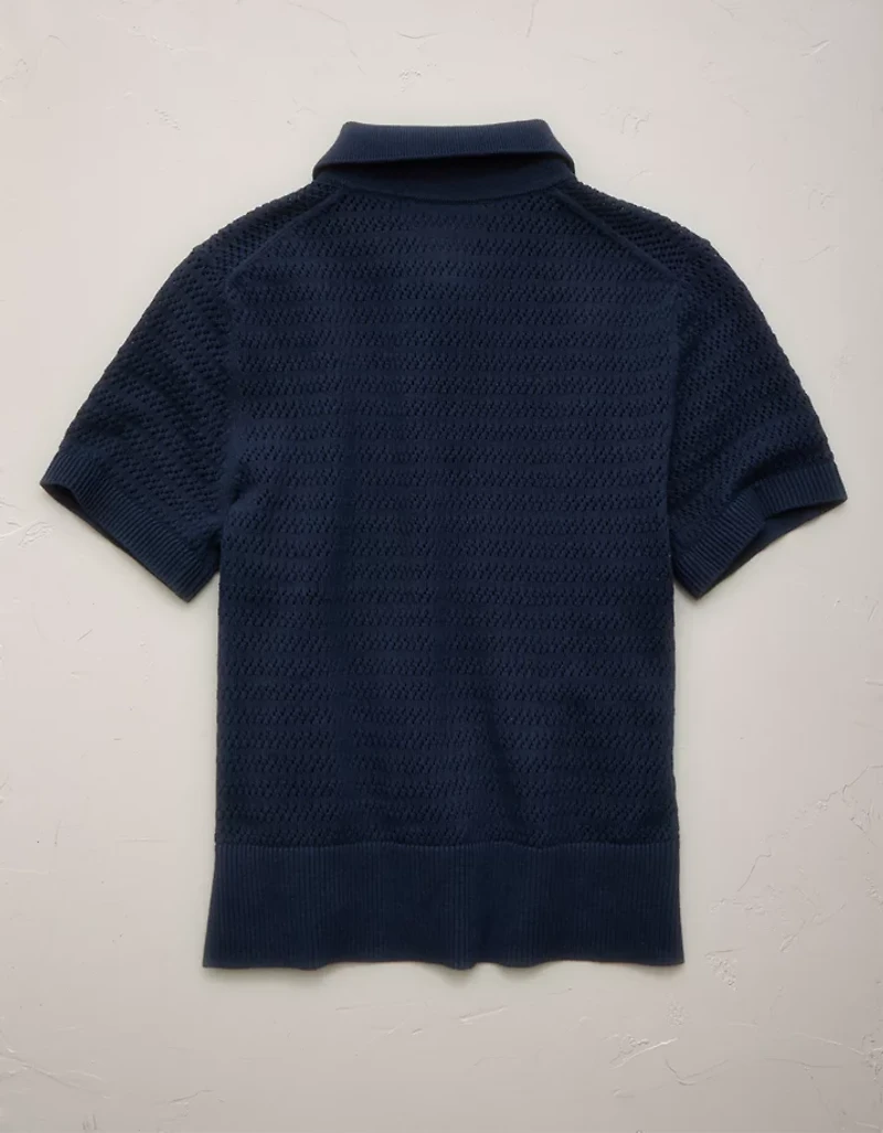 AE77 Shrunken Sweater Polo Shirt