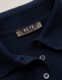 AE77 Shrunken Sweater Polo Shirt