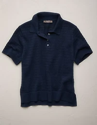 AE77 Shrunken Sweater Polo Shirt