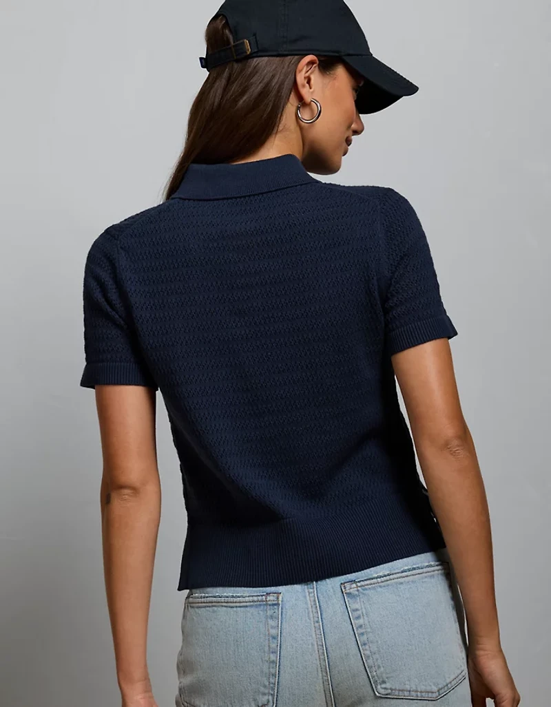 Chemise polo en tricot rétréci AE77