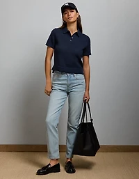 Chemise polo en tricot rétréci AE77