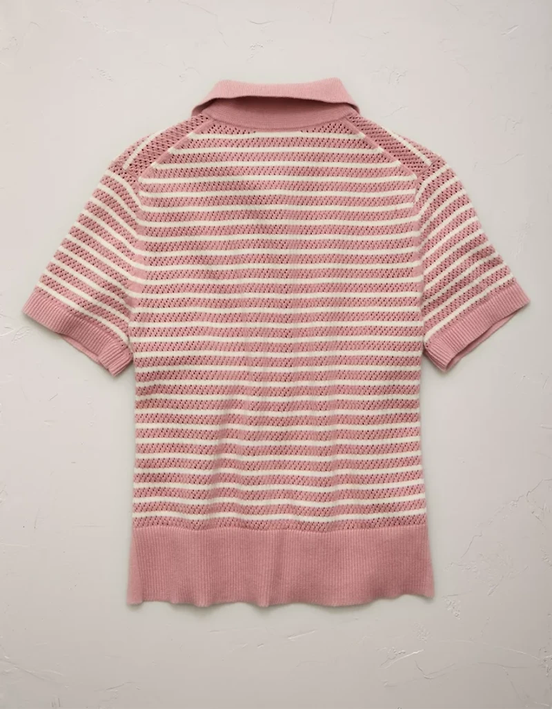 AE77 Shrunken Sweater Polo Shirt