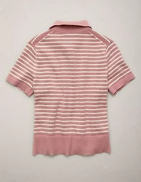AE77 Shrunken Sweater Polo Shirt