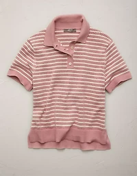 AE77 Shrunken Sweater Polo Shirt