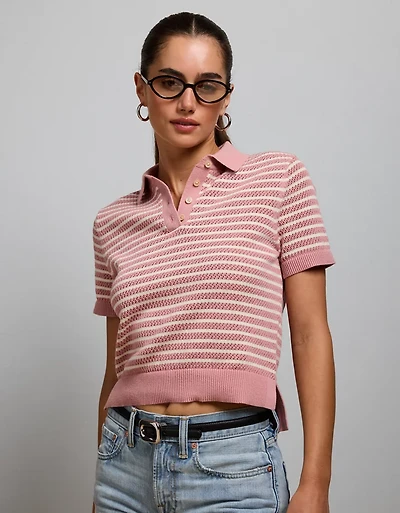 AE77 Shrunken Sweater Polo Shirt