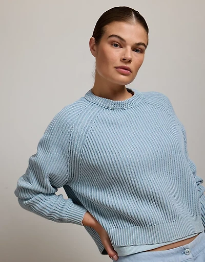Chandail raglan à mailles perlées AE77