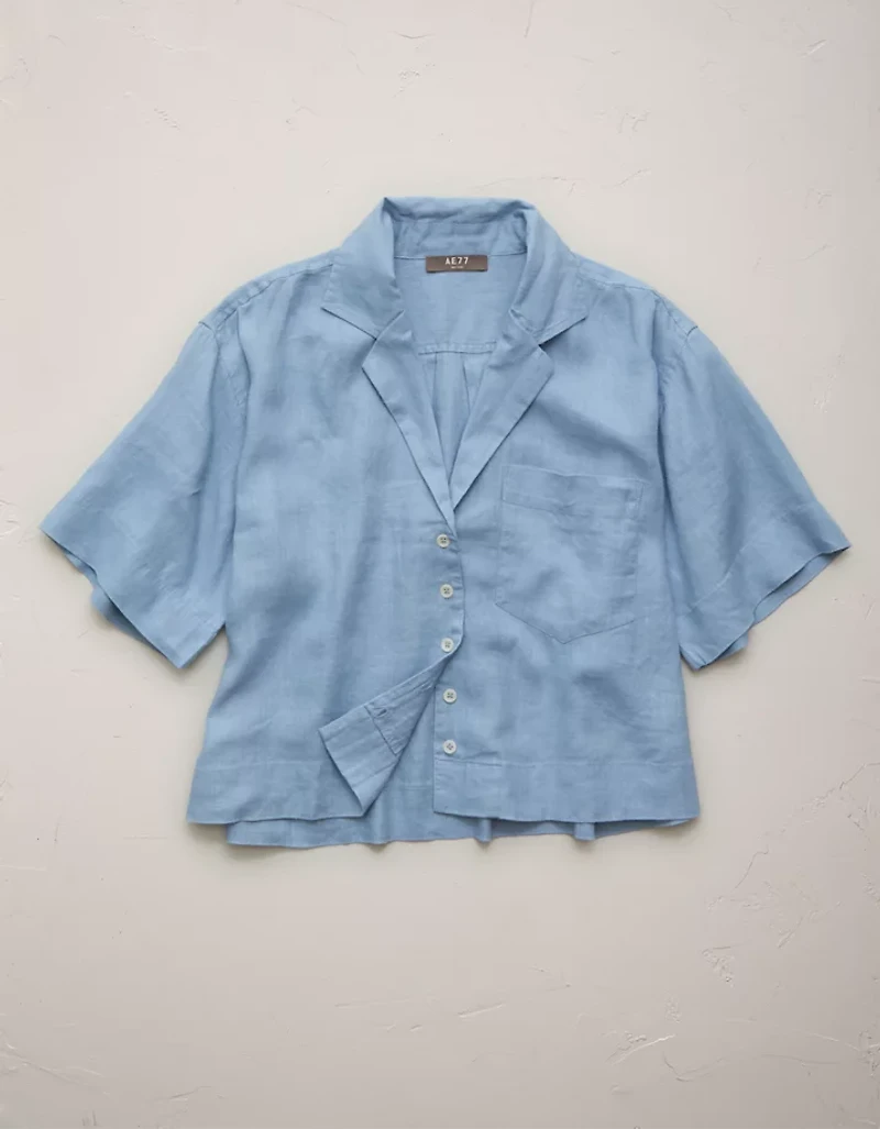 AE77 Premium Linen Camp Shirt