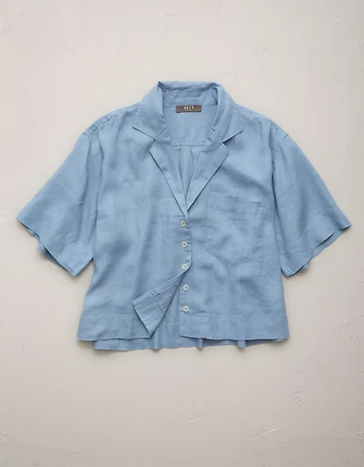 AE77 Premium Linen Camp Shirt