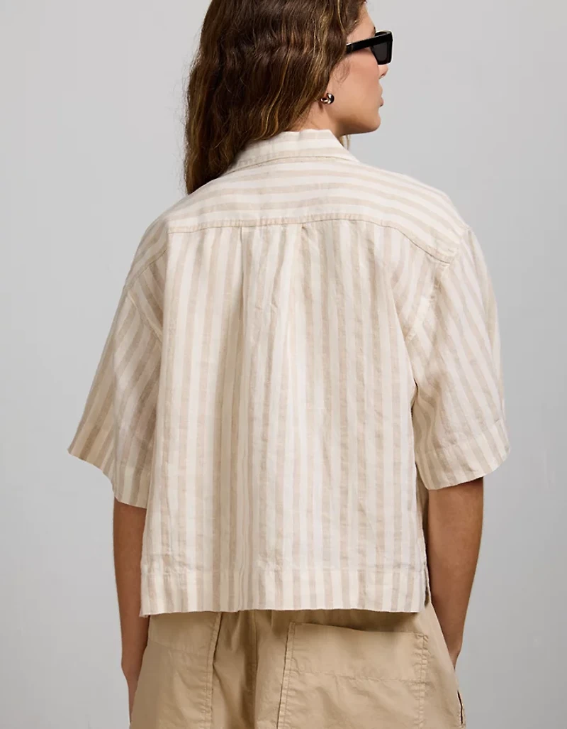 Chemise campeur en lin haut de gamme AE77