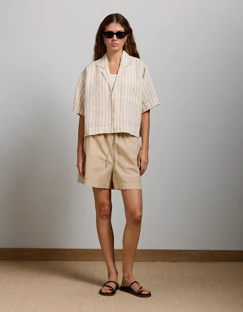 Chemise campeur en lin haut de gamme AE77