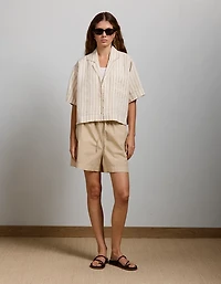 Chemise campeur en lin haut de gamme AE77