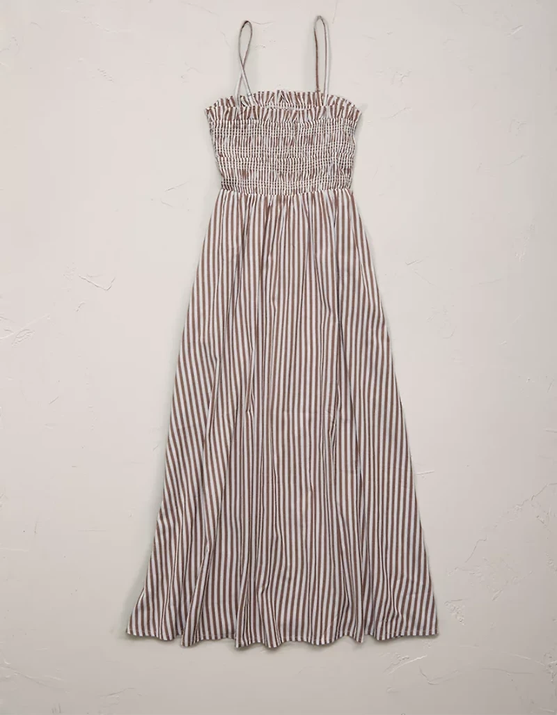 Robe longue à smocks haut de gamme AE77