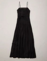 Robe longue à volants en dentelle AE77