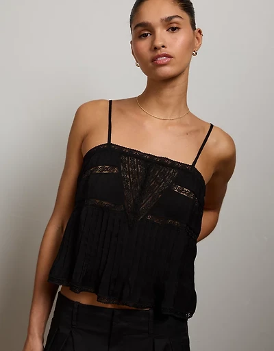 AE77 Pintuck Slip Cami