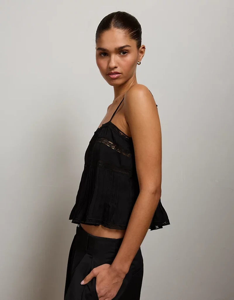 AE77 Pintuck Slip Cami