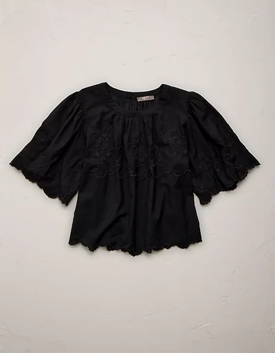 AE77 Embroidered Voile T-Shirt