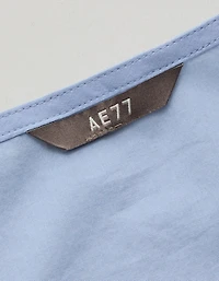 AE77 Eyelet Lace Short-Sleeve Blouse