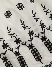 AE77 Embroidered Bell Sleeve Blouse