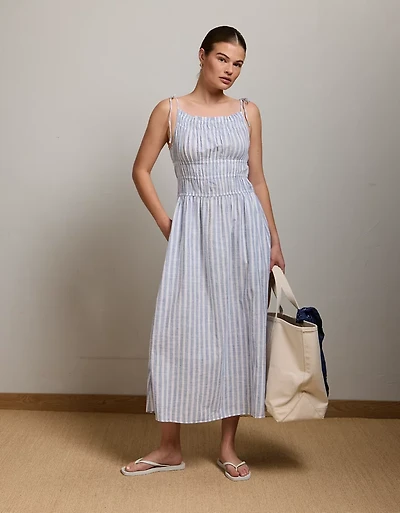 AE77 Ruched Midi Dress