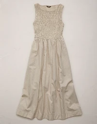 Robe mi-longue à smocks AE77