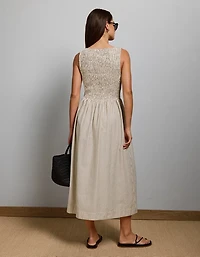 AE77 Smocked Midi Dress